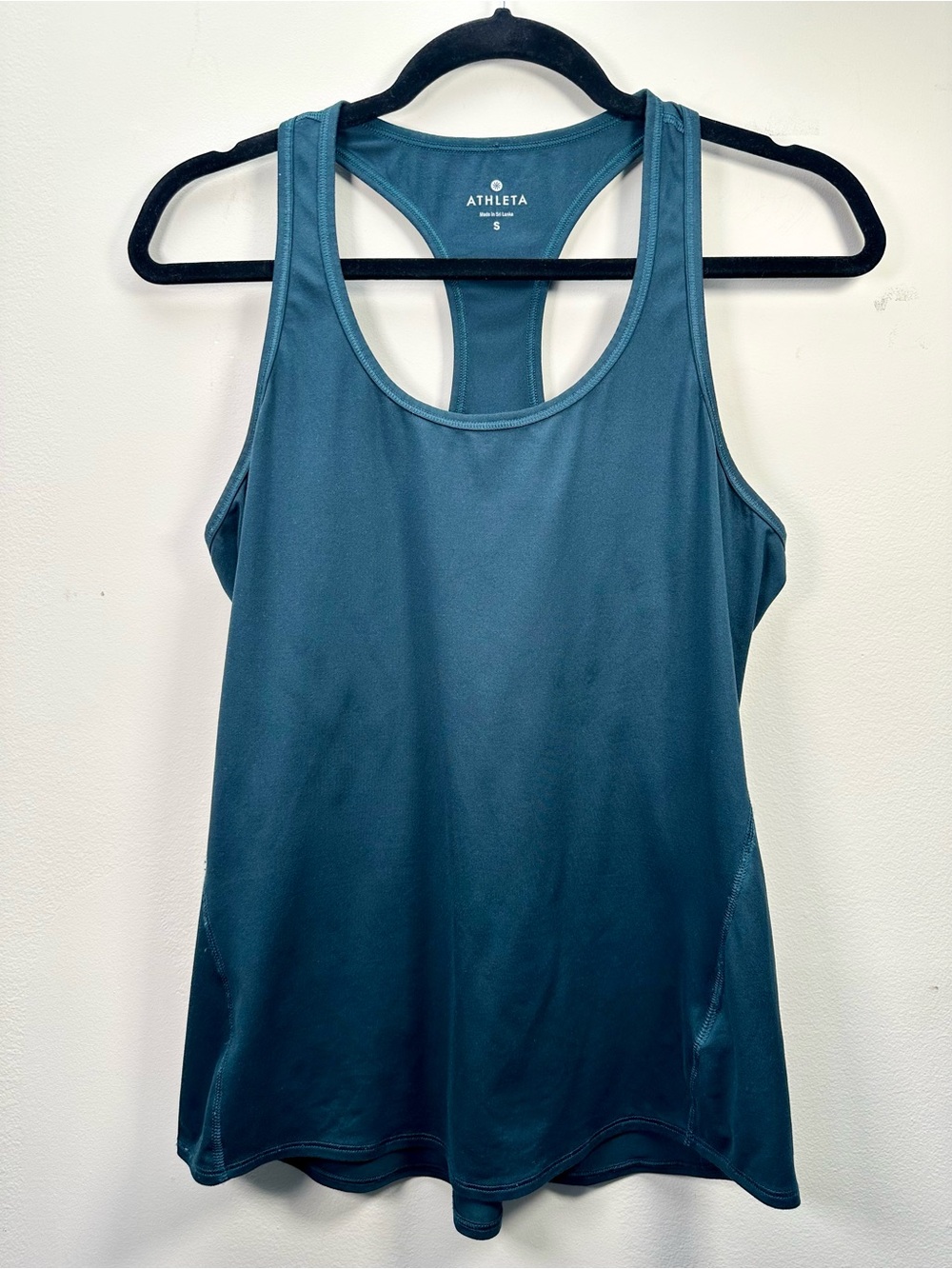 Athleta Chi Unstinkable Lightweight Scoop Racerback Tank Top, Dark Teal, Small - Picture 2 of 11